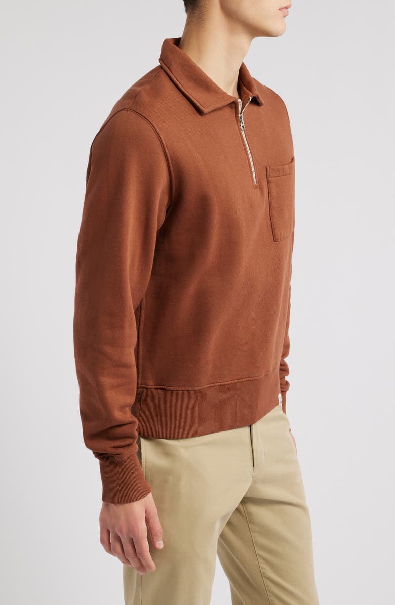 MERZ B SCHWANEN Quarter Zip Organic Cotton Sweatshirt, Alternate, color, 