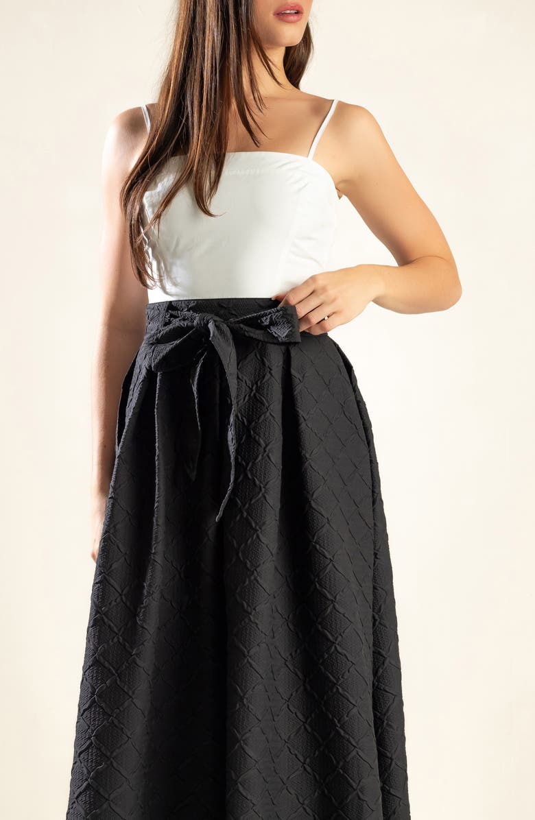 FREEMARKET Jacquard Skirt A-Line Dress, Alternate, color, White Black