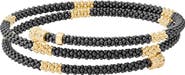 LAGOS Gold & Black Caviar Coil Bracelet