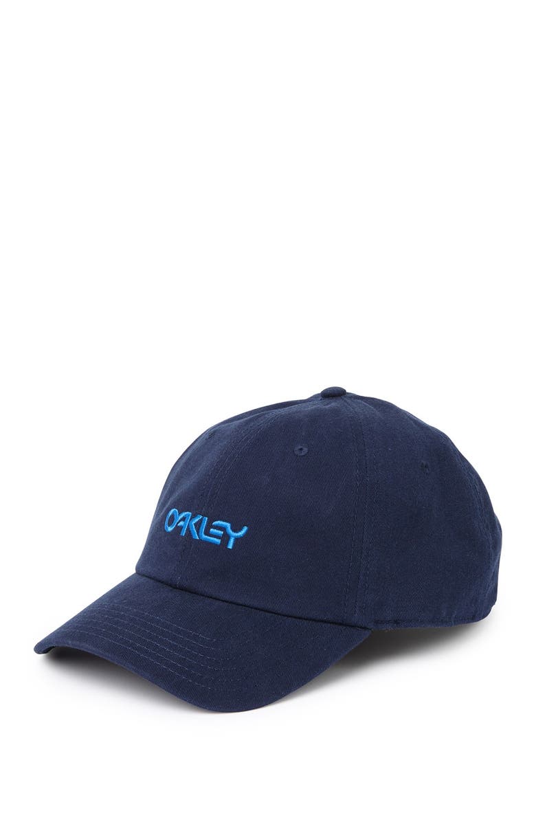 Oakley 6 Panel Logo Washed Cotton Hat, Main, color,