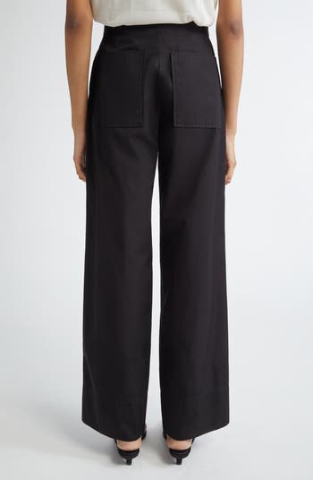 パンツ TOTEME TWISTED SEAM TROUSERS IN POPLIN Twisted seam trousers white – TOTEME