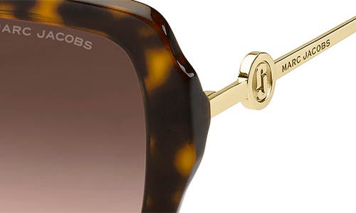 Marc Jacobs 54mm Gradient Square Sunglasses In Havana/brown Gradient