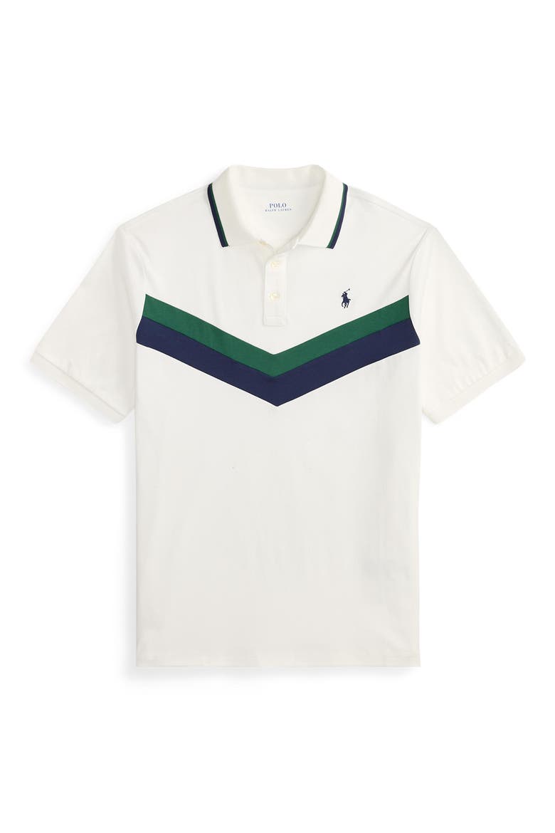 Chevron Classic Fit Polo, Alternate, color, WHITE