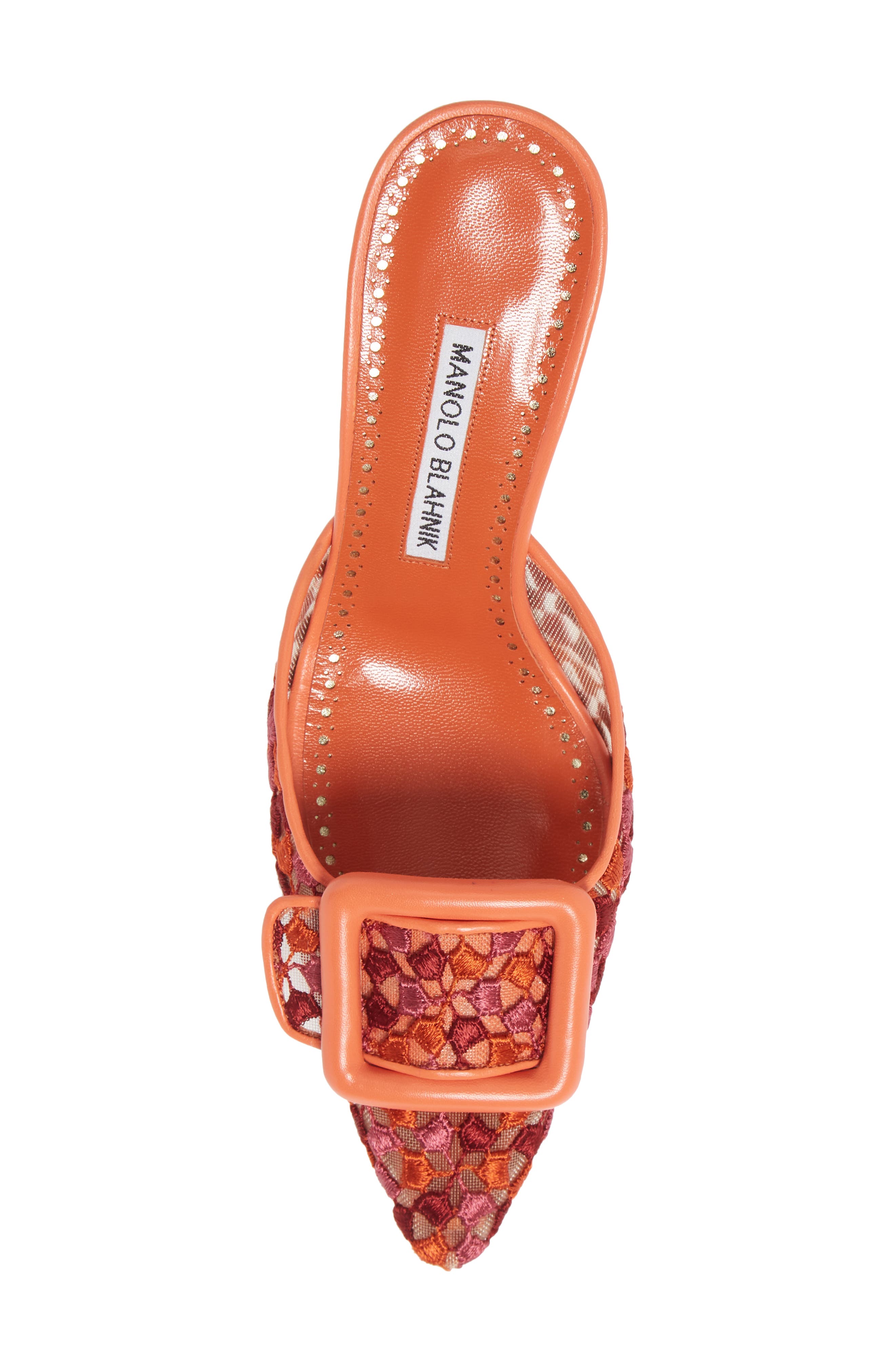 Manolo Blahnik Maysale Buckle Pointed Toe Mule, Alternate, color, 