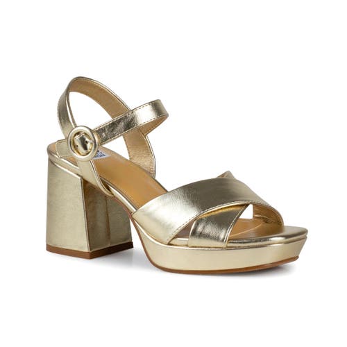 Ninety Union Platform Metallic Sandal In Gold
