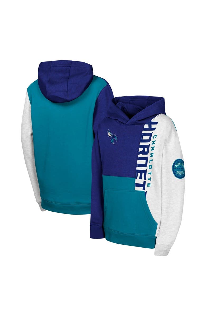 Outerstuff Youth  Purple Charlotte Hornets Splash Pullover Hoodie, Main, color, 