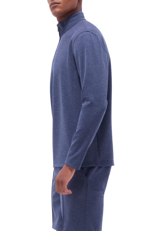Bugatchi Quarter Zip Performance Pullover In Navy