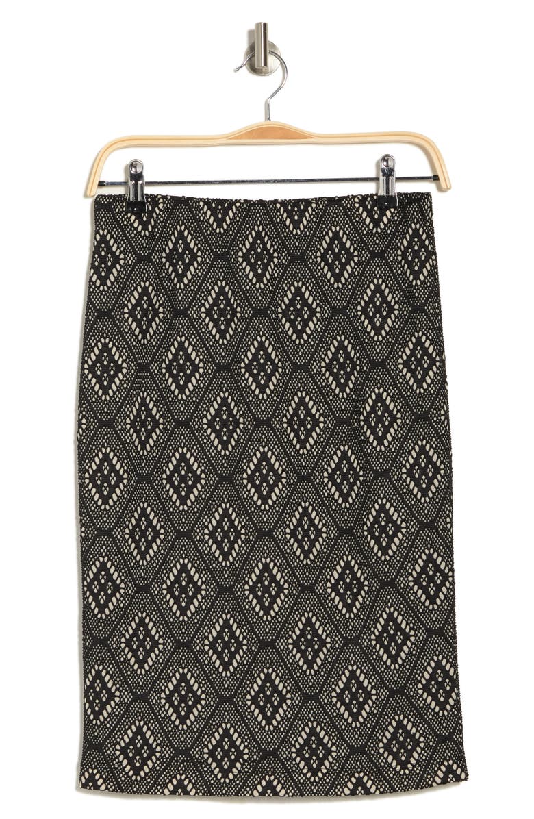 Renee C Geo Print Pencil Skirt, Alternate, color, Black