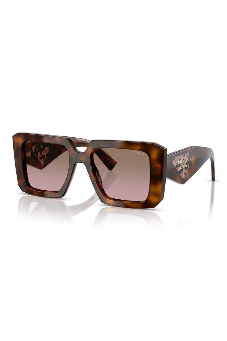 51mm Gradient Square Sunglasses, Alternate, color, JUNIPER TORTOISE / PINK