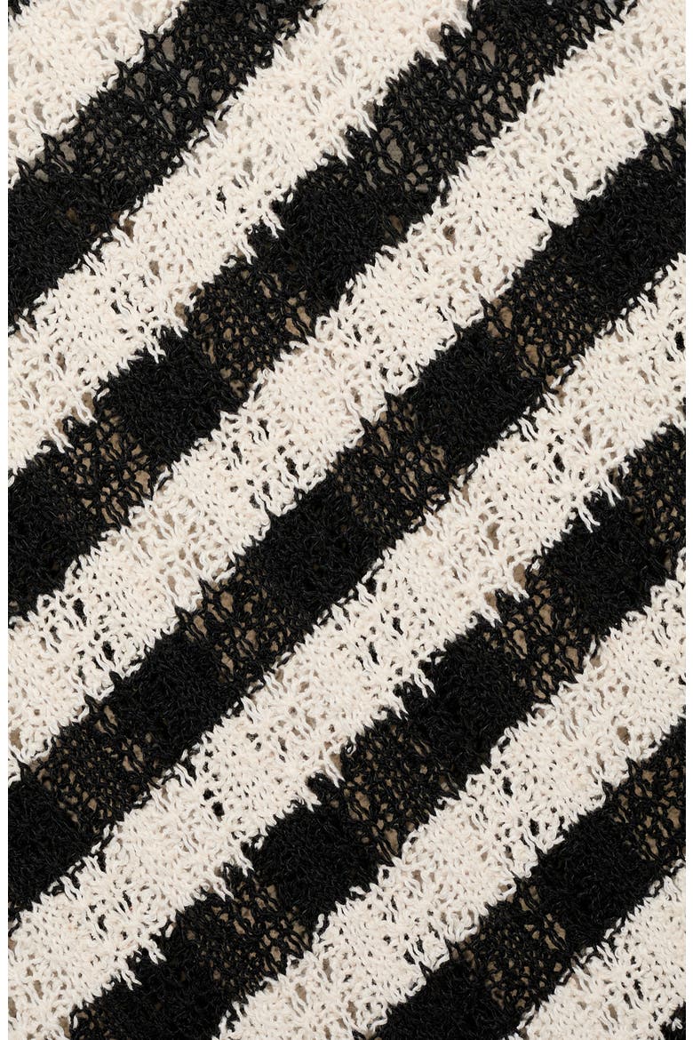 Stripe Maxi Sweater Skirt, Alternate, color, BLACK
