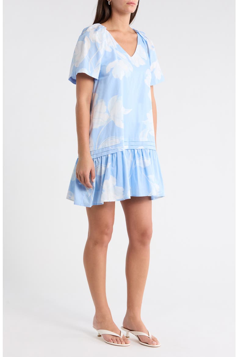 Afina Floral Seruma Drop Waist Shift Dress, Alternate, color, BABYBLUE-MULTI