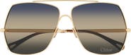Chloé 62mm Oversize Gradient Rectangular Sunglasses