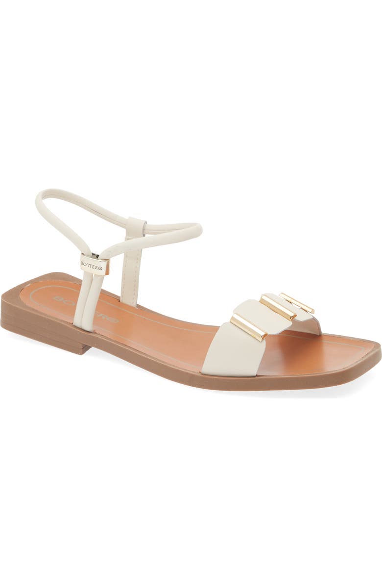 Bottero Leather Ankle Strap Sandal, Main, color, Marfim 23