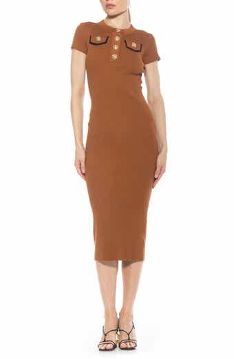 Alexia Admor Rhys Crewneck Knit Sheath Midi Dress