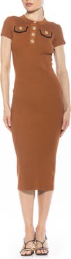 Alexia Admor Rhys Crewneck Knit Sheath Midi Dress