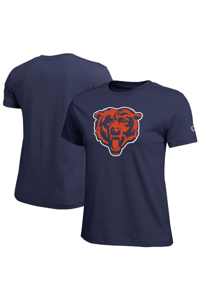 Women's Champion  Navy Chicago Bears Logo T-Shirt, Main, color, Navy