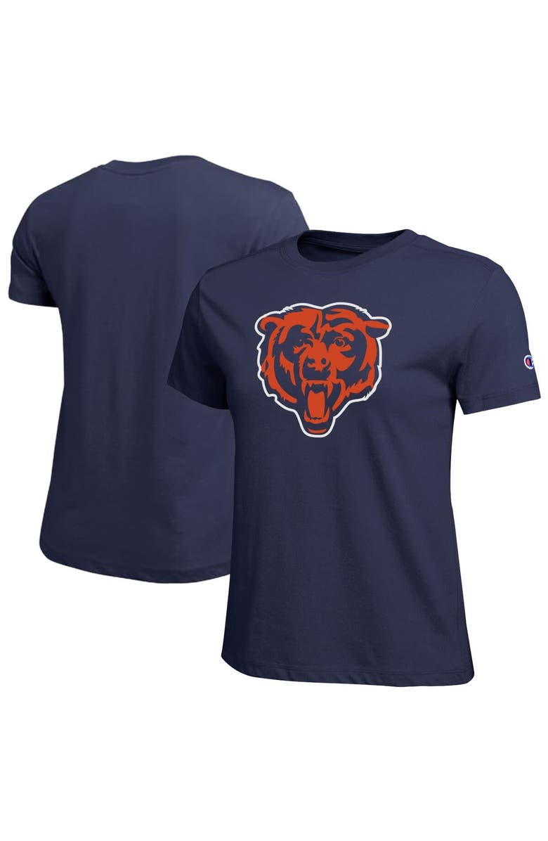 Champion Women's Champion Navy Chicago Bears Logo T-Shirt, Main, color, Navy