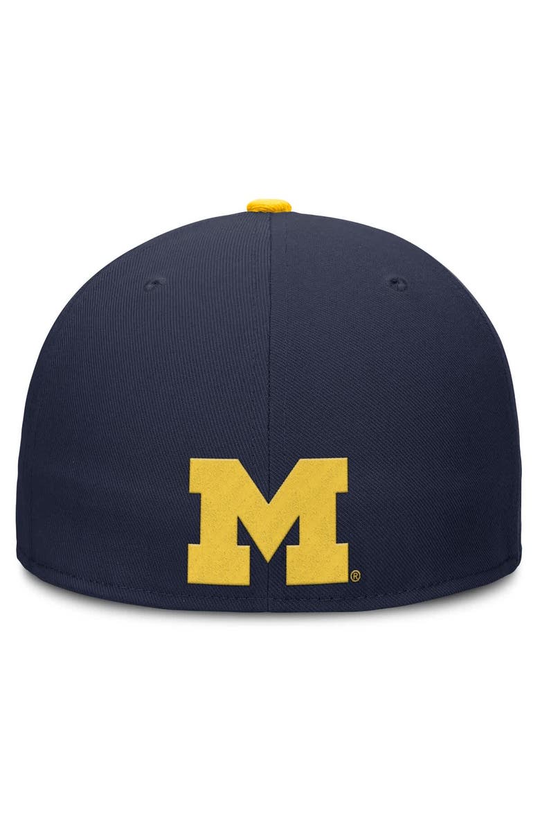 Jordan Brand Men's Jordan Brand  Navy Michigan Wolverines True Primetime Performance Fitted Hat, Alternate, color, Navy