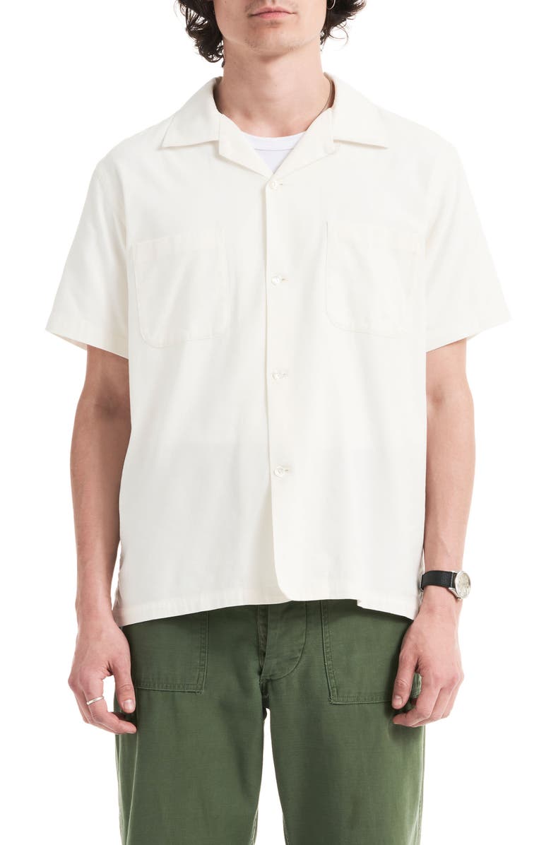 BUCK MASON Draped Twill Camp Shirt, Main, color,