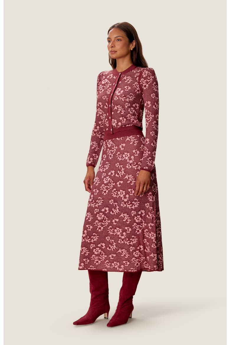 Bryn Jacquard Sweater Skirt, Alternate, color, Cotto/Blush