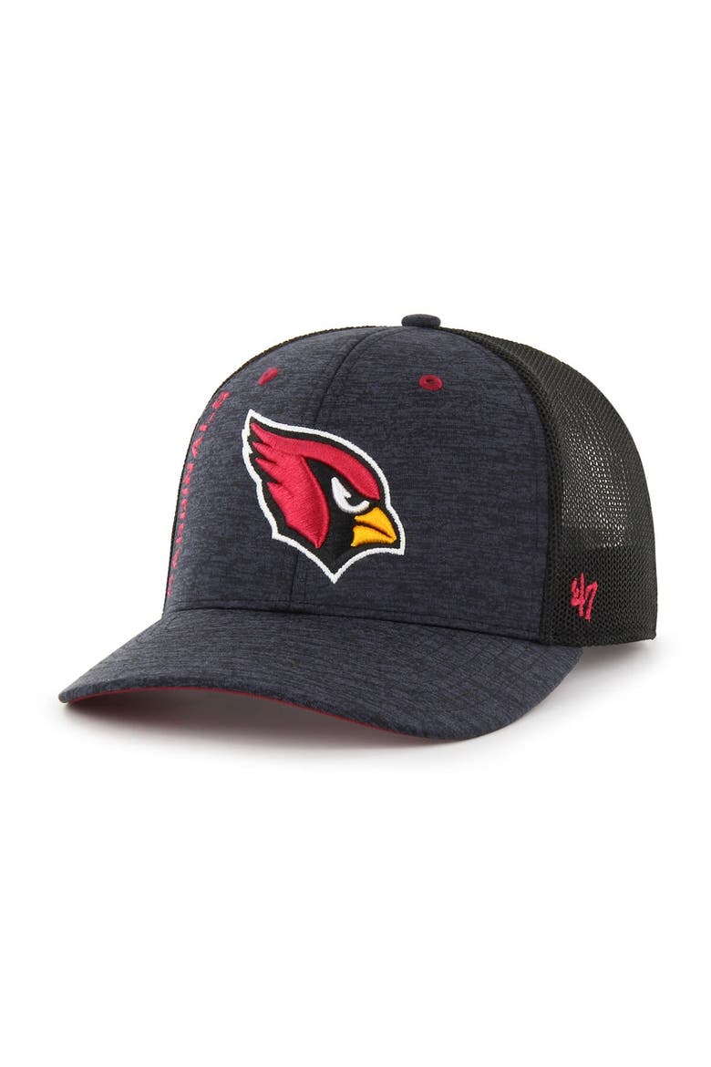 Men's '47 Black Arizona Cardinals Pixelation Trophy Flex Hat, Alternate, color, Black
