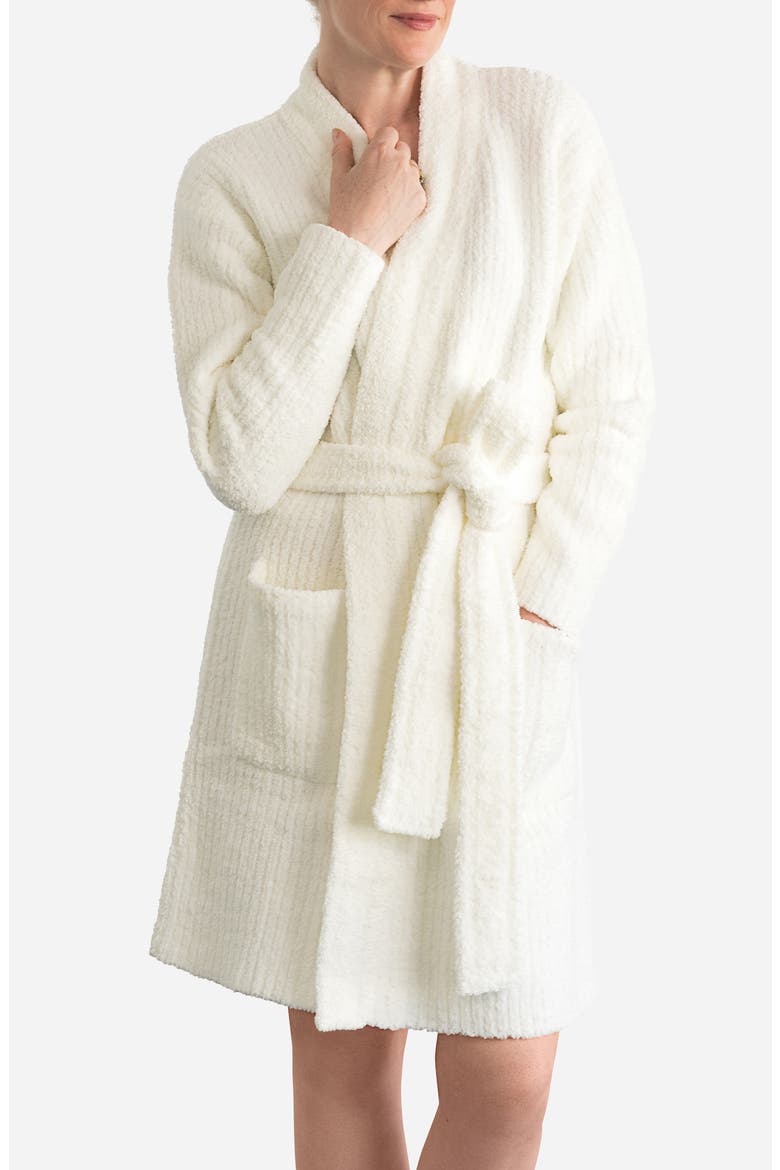 Snug Rib Cardigan Robe, Main, color, OFF WHITE