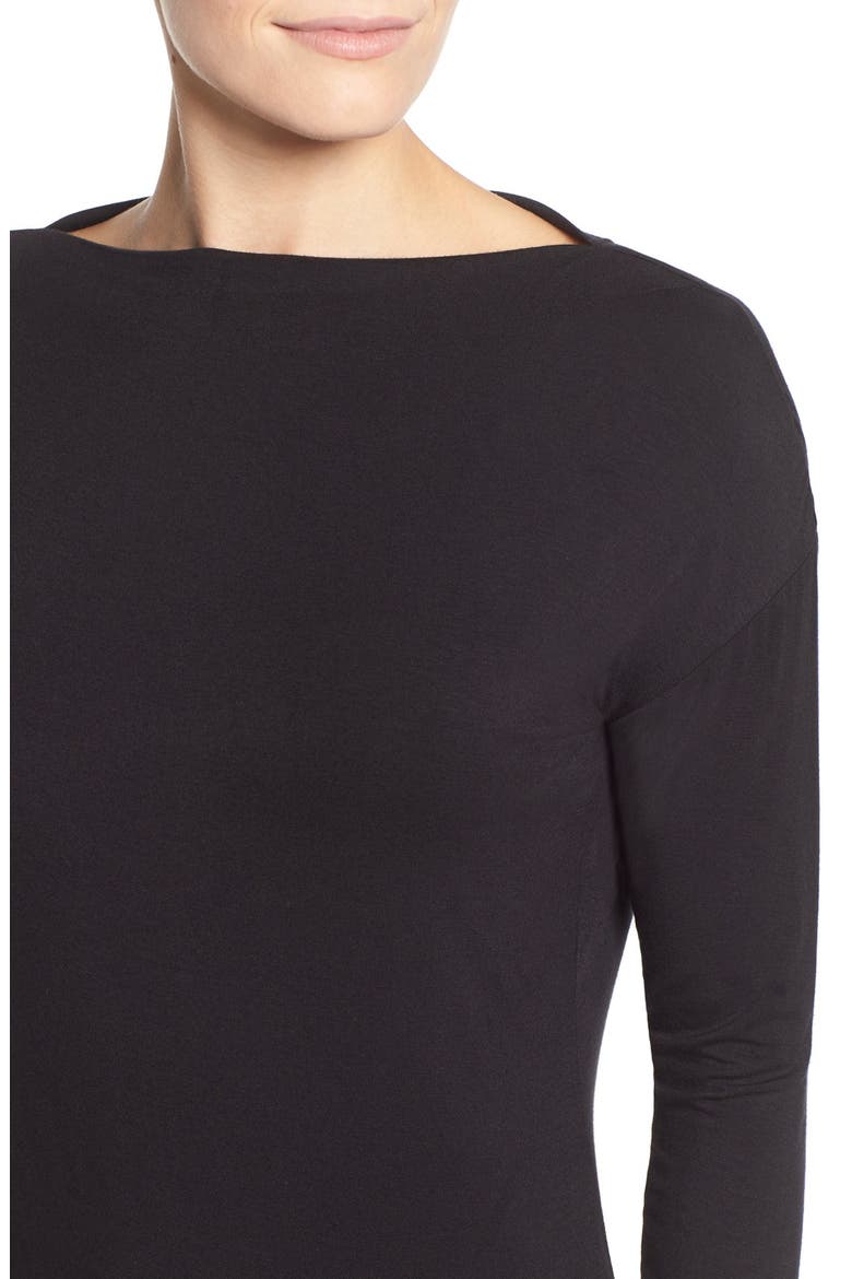 Bateau Neck Top, Alternate, color, BLACK