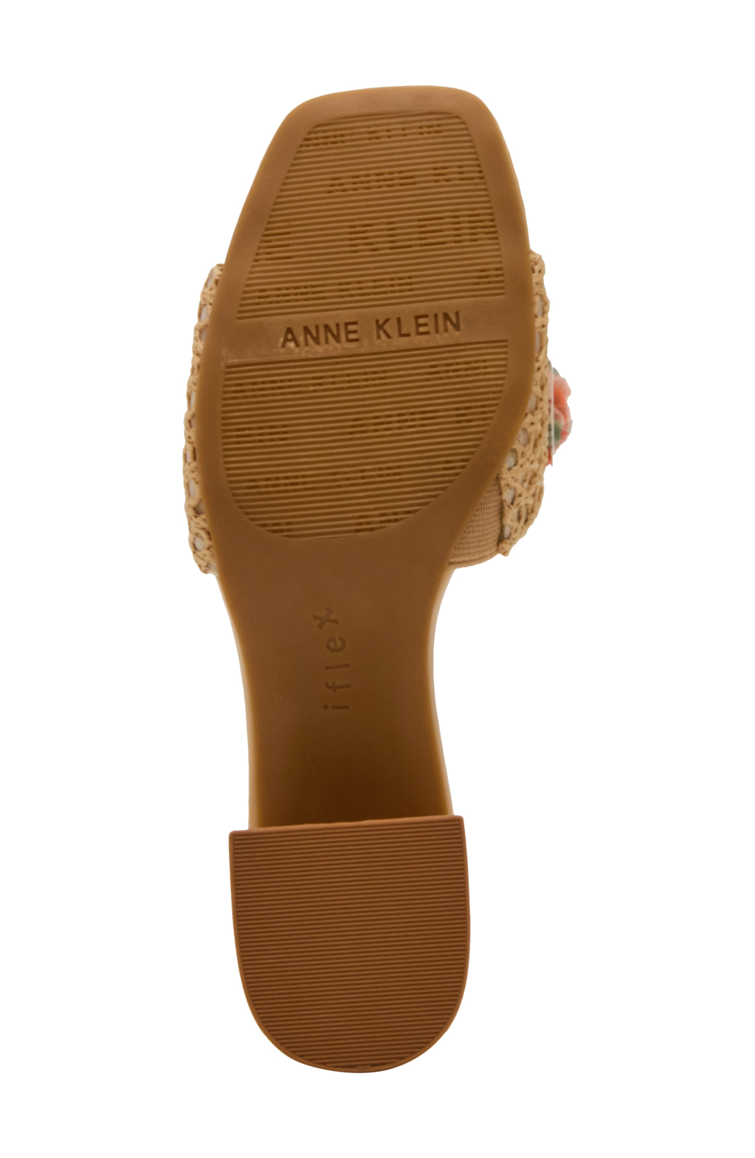 Anne Klein Dia Straw Flower Slide Sandal, Alternate, color, Multicolor