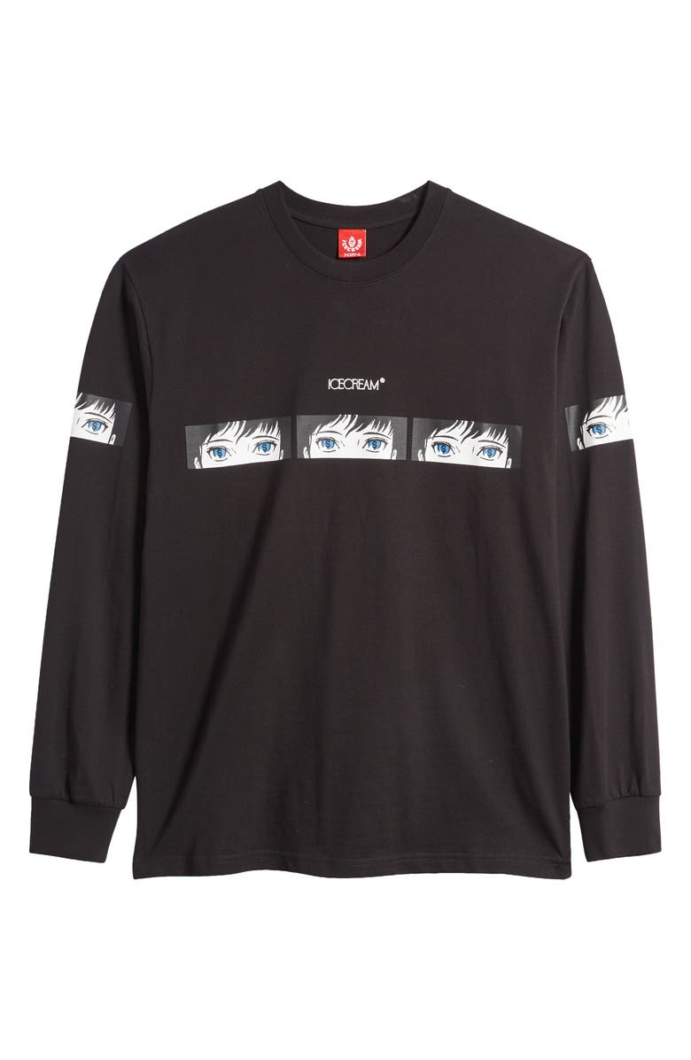 ICECREAM These Eyes Long Sleeve Cotton Graphic T-Shirt, Alternate, color,