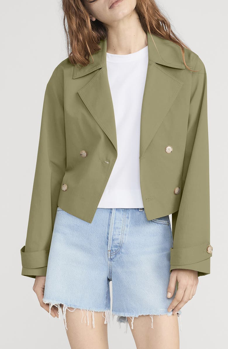 FRAME The Uniform Short Trench Coat, Main, color, 