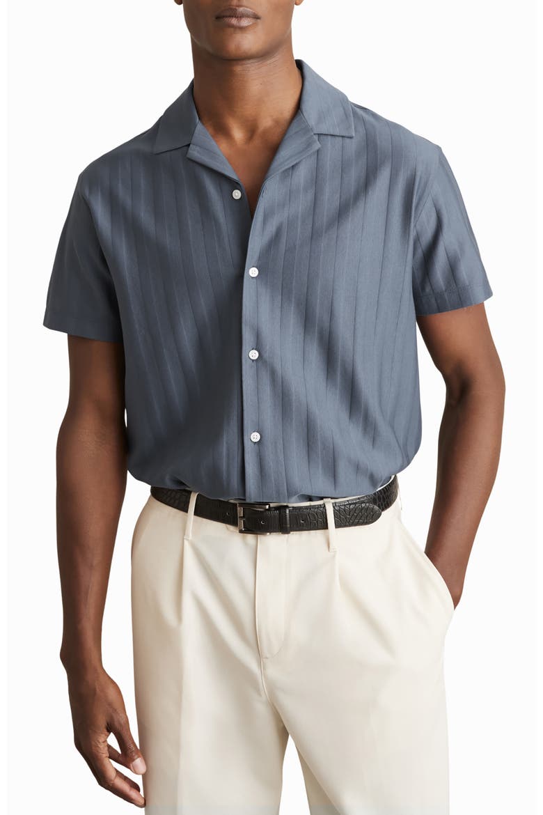 Sampson Short Sleeve Woven Shirt, Main, color, AIRFORCE BLUE