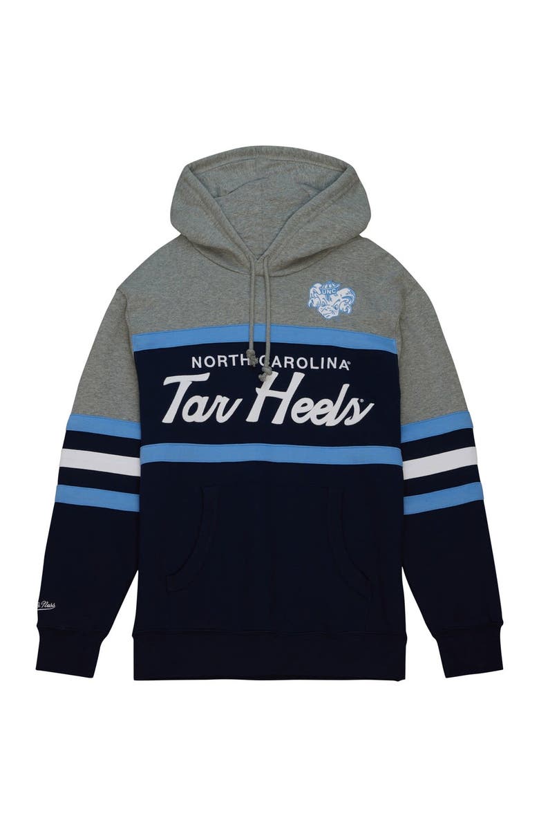 Mitchell & Ness Men's Mitchell & Ness Navy North Carolina Tar Heels Head Coach Pullover Hoodie, Alternate, color, Navy