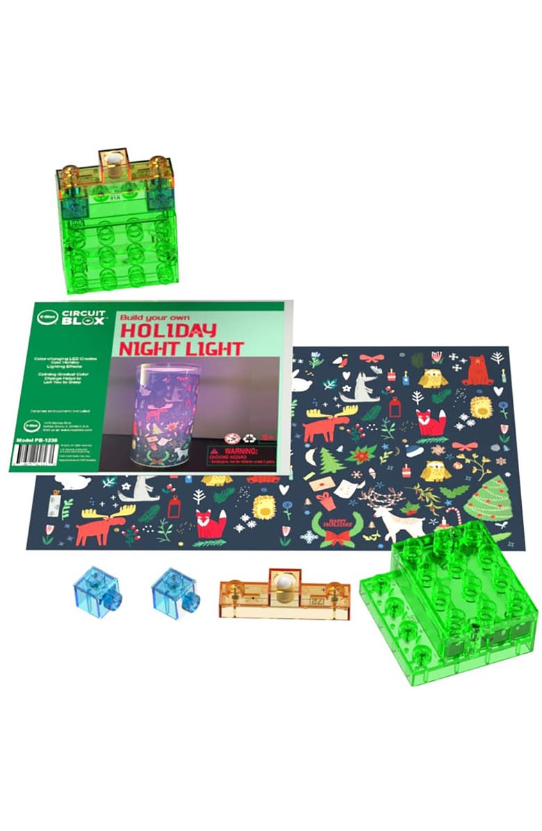 E-Blox Eblox Power Blox Byo Holiday Night Light Winter Ages 5+, Alternate, color, Multicolored