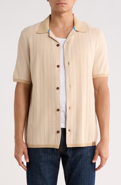 Button-Up Sweater Polo