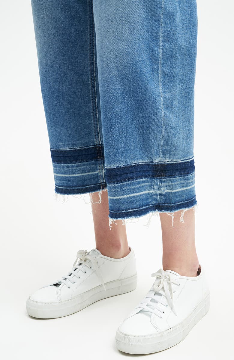 JEN7 by 7 For All Mankind High Waist Released Hem Crop Wide Leg Jeans, Alternate, color, Abba