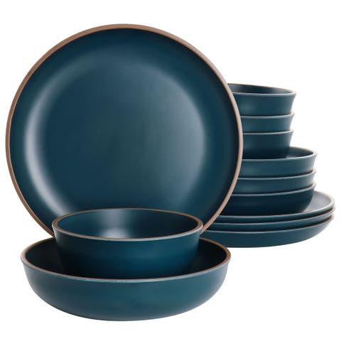Rockabye 12 Piece Melamine Dinnerware Set