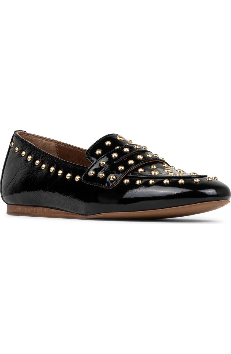 Donald Pliner Studded Loafer, Main, color, Black