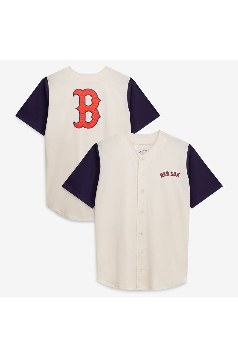 Men's Profile  Cream Boston Red Sox Big & Tall Full-Button Jersey, Main, color, Cream