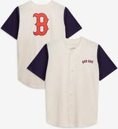 FANATICS Men's Profile Cream Boston Red Sox Big & Tall Full-Button Jersey