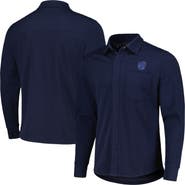 ANTIGUA Men's Antigua Navy St. Louis City SC Streamer Diamond Button-Up Shacket