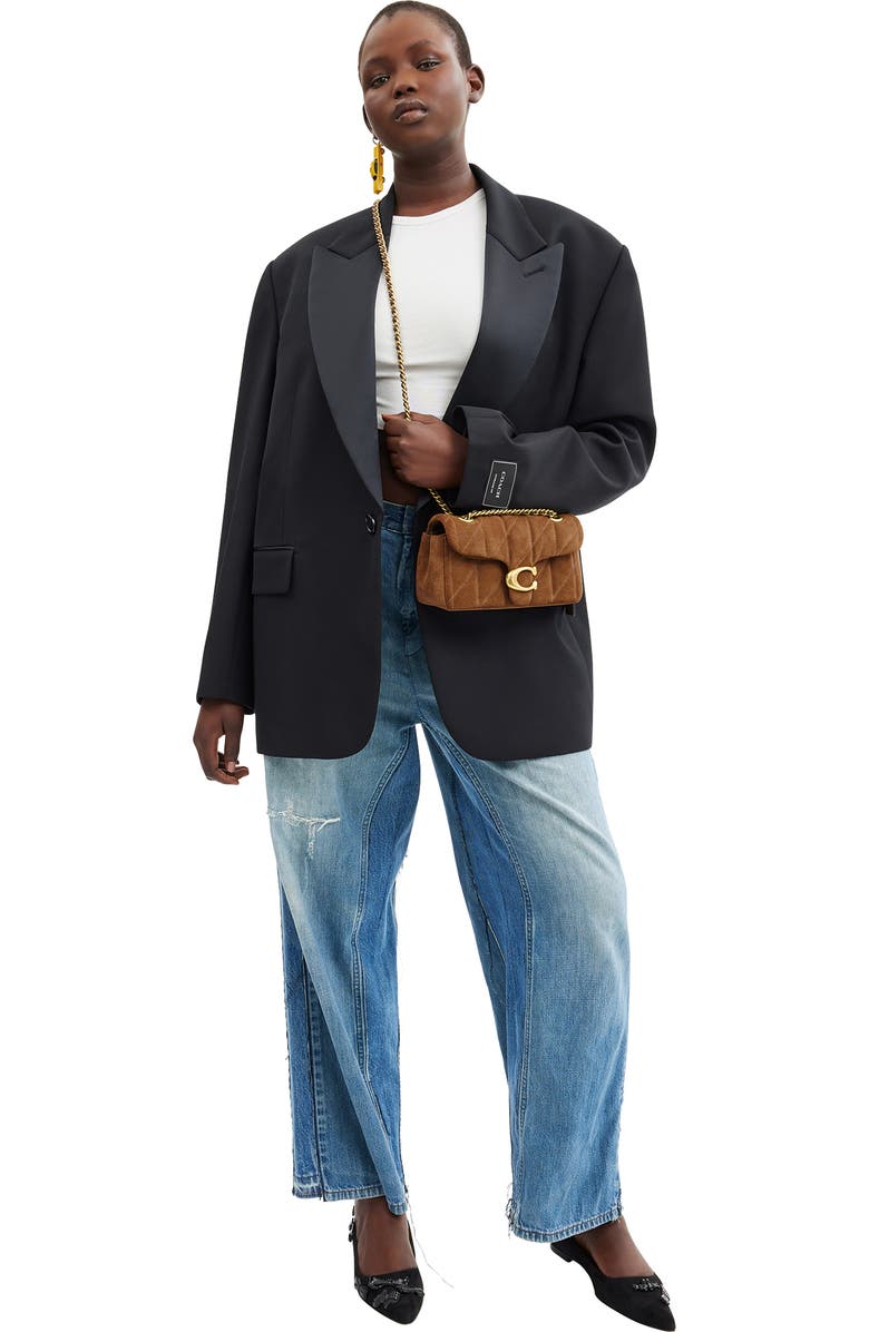 COACH Tabby 20 Quilted Suede Convertible Shoulder Bag, Alternate, color,