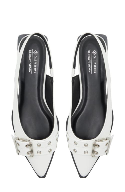 Call It Spring Natallya Slingback Flat In White
