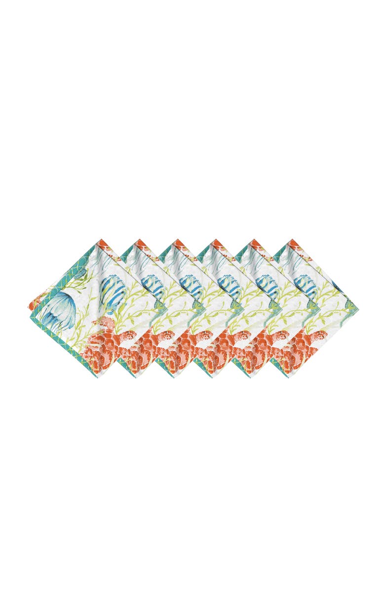 C&F Home Paradise Sound Napkin Set of 6, Main, color, Blue