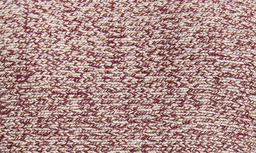 Nordstrom Marled Long Sleeve Wool & Cashmere Fit & Flare Minidress In Burgundy