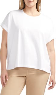 JAG Drapey Cuff Cotton & Modal T-Shirt