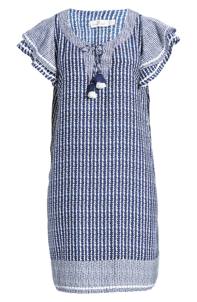 vineyard vines Dot Stripe Vineyard Tunic, Alternate, color, Dot Deep Bay