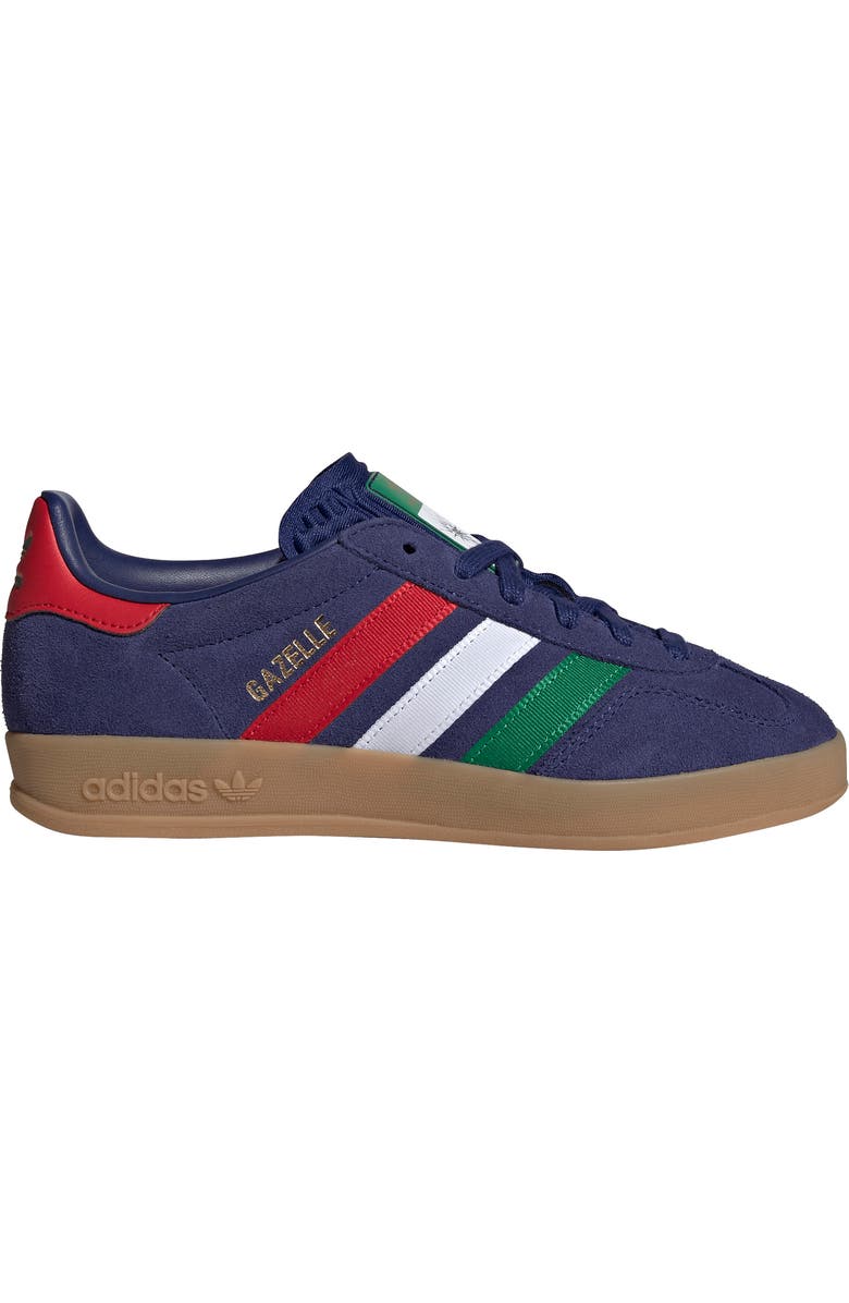 adidas x FIFA Kids' Gazelle Indoor Sneaker, Alternate, color, Blue/ Green/ Scarlet
