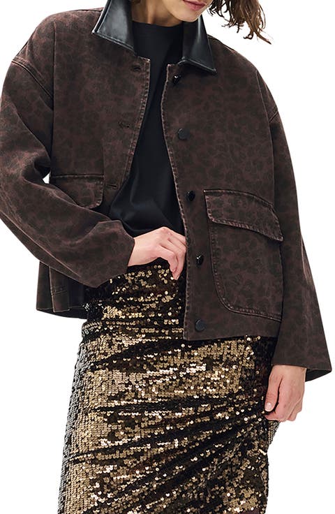 Natalia Leopard Print Cotton Jacket