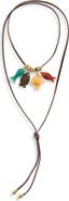 Éliou Fish Charm Wrap Lariat Necklace