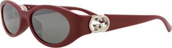 56mm Oval Sunglasses